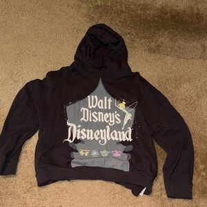Disney Black Hoodie with Tinkerbell Design